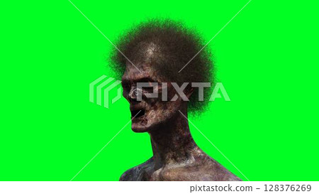 Zombie green screen . 3d rendering. Zombie green screen . 3d rendering. 128376269