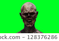 Zombie green screen . 3d rendering. 128376286