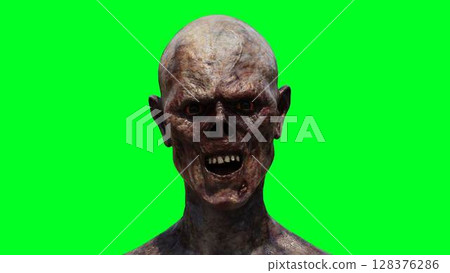 Zombie green screen . 3d rendering. Zombie green screen . 3d rendering. 128376286