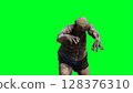 Zombie green screen . 3d rendering. 128376310