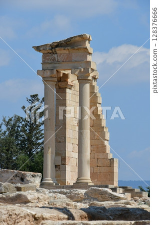 Temple of Apollo, ancient ruins of Kourion, Limassol (Lemesos), Cyprus Temple of Apollo, ancient ruins of Kourion, Limassol (Lemesos), Cyprus 128376666