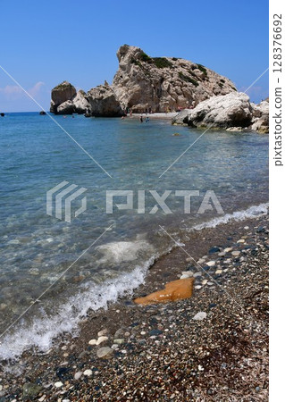 Birthplace of Aphrodite (Venus), Petra Tou Romiou Beach, Paphos, Cyprus Birthplace of Aphrodite (Venus), Petra Tou Romiou Beach, Paphos, Cyprus 128376692