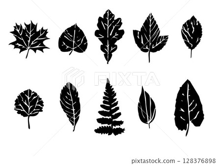 Set of vector leaves from different trees 128376898