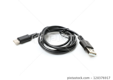 電纜、USB 電纜、USB、OA 設備、數碼、個人電腦、商務、連接、信息 128376917