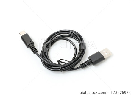 電纜、USB 電纜、USB、OA 設備、數碼、個人電腦、商務、連接、信息 128376924