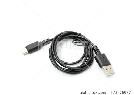 電纜、USB 電纜、USB、OA 設備、數碼、個人電腦、商務、連接、信息 128376927
