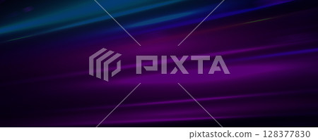 Speed line background with neon light. Abstract blue purple dynamic beams BG with cyber sci-fi glow for tech event poster, music visuals, race game, EDM Dj, digital and fashion. Vector illustration 128377830