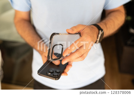 Protective shockproof case for mobile phone. 128378006