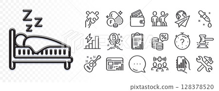 Checklist, Fluorine mineral and Quiz line icons for web app. Glare of light effect. Message icon. Pack of Web report, Medical staff, Teamwork pictogram icons. Vector 128378520