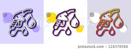 Petrol station line icon. Halftone dotted pattern. Gradient icon with grain shadow. Filling gas station sign. Diesel fuel symbol. Line petrol station icon. Various designs. Vector Petrol station line icon. Halftone dotted pattern. Gradient icon with grain shadow. Filling gas station sign. Diesel fuel symbol. Line petrol station icon. Various designs. Vector 128378568