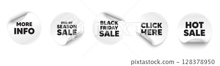 More info sticker tag. Season sale, Black friday paper price banners. More info tag. Navigation sign. Read description symbol. Click here sticker. Vector More info sticker tag. Season sale, Black friday paper price banners. More info tag. Navigation sign. Read description symbol. Click here sticker. Vector 128378950