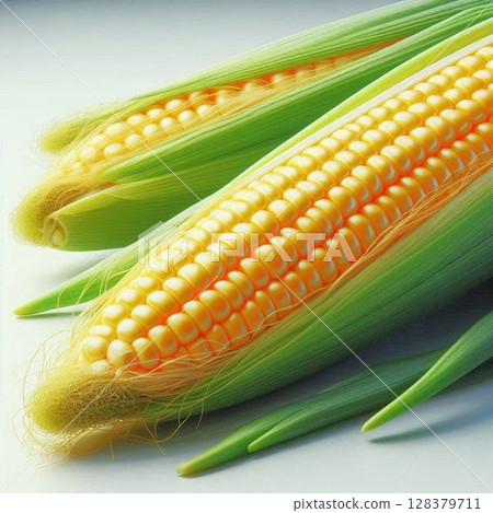 Fresh corn illustration 128379711