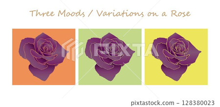 Three Moods/Variations on a Rose Artwork 128380023