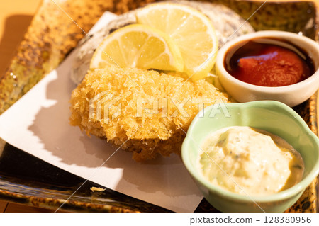 Delicious fried rock oysters Delicious fried rock oysters 128380956