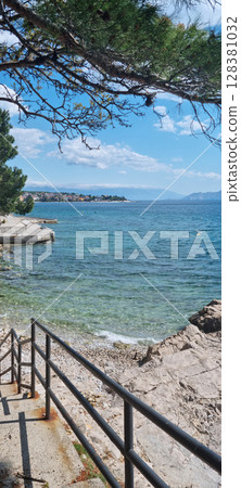 Pebble beach in Selce Pebble beach in Selce 128381032
