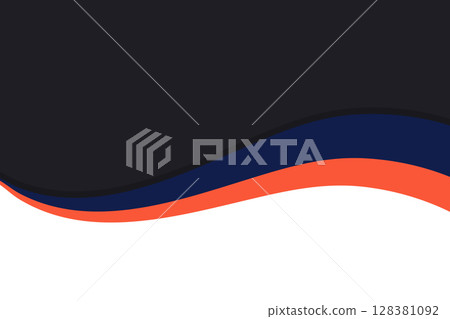 Black Blue Orange Flow Design 128381092