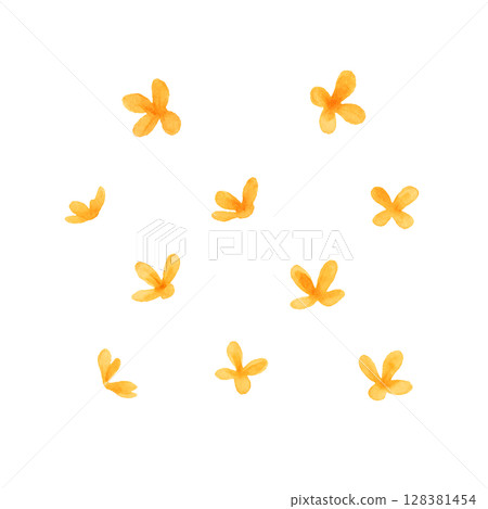 Osmanthus illustration watercolor 128381454