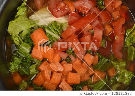 Soup preparation 128381583