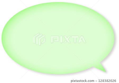一個簡單的綠色圓形氣泡，帶有陰影。 128382026