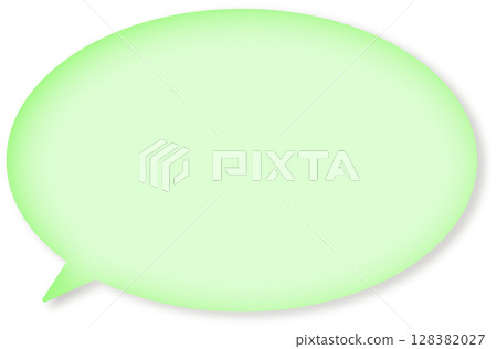 一個簡單的綠色圓形氣泡，帶有陰影。 128382027
