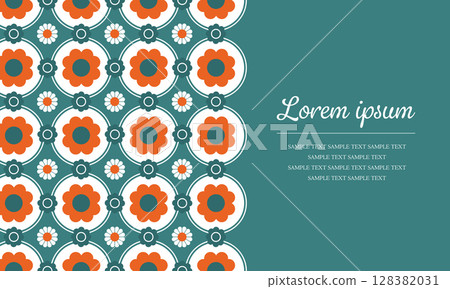 70s retro modern floral material and copy space vector illustration 70s retro modern floral material and copy space vector illustration 128382031