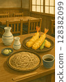 天婦羅和蕎麥麵套餐 128382099