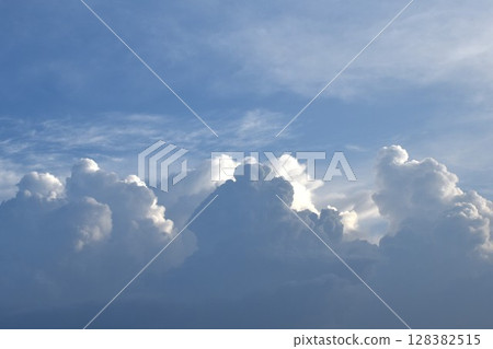 dark rain cloud floating on sky at sunset in evening dark rain cloud floating on sky at sunset in evening 128382515