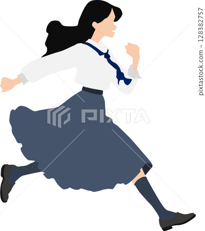 Illustration of a woman running Illustration of a woman running 128382757