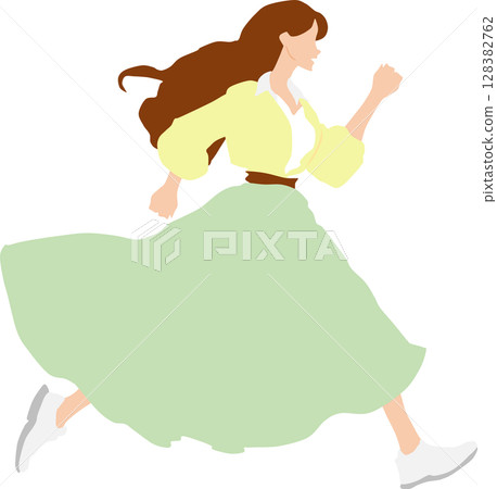 Illustration of a woman running 128382762