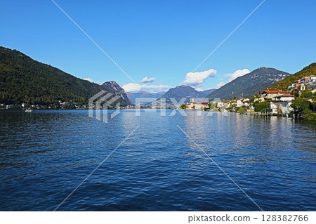 Lake Maggiore, Lugano, Switzerland Lake Maggiore, Lugano, Switzerland 128382766