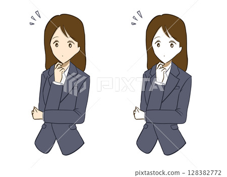 一名女子注意到了某件事 一名女子注意到了某件事 128382772