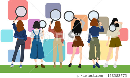 一個女人思考的插圖 128382773