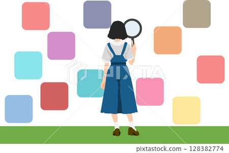Illustration of a woman thinking 128382774