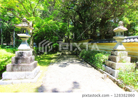 Wakayama mountain bamboo temple 128382860