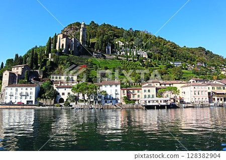 Morcote in Lugano, Switzerland Morcote in Lugano, Switzerland 128382904