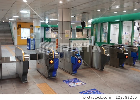 Hakata Gion Yamakasa 2025 Subway Watanabedori Station ticket gate 128383219