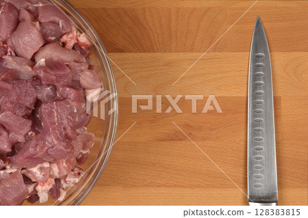 Diced pork Diced pork 128383815