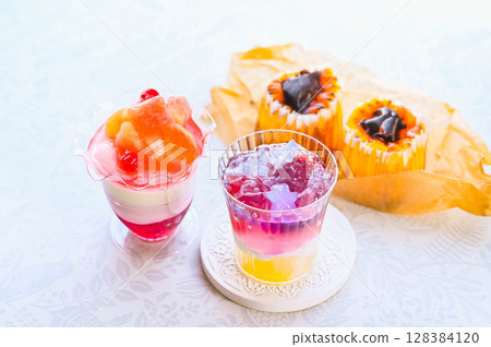Three types of seasonal sweets Three types of seasonal sweets 128384120