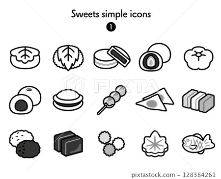 Icon collection Sweets - Japanese sweets 128384261