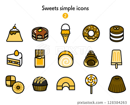 Icon collection Sweets 128384263