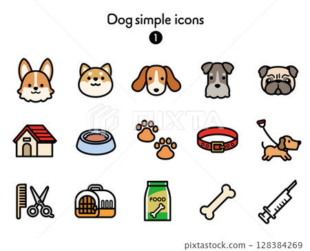 Icon collection dog Icon collection dog 128384269