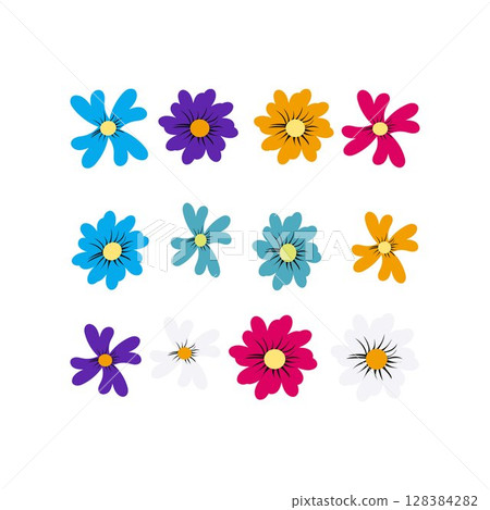 Flower set pattern 128384282