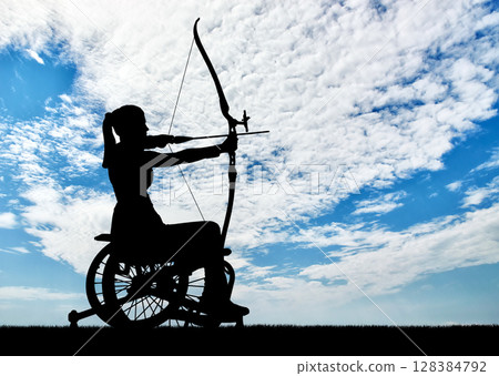 Concept of people with disabilities in sports 128384792