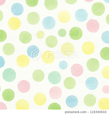 Polka dot background material in gentle colors 128384810