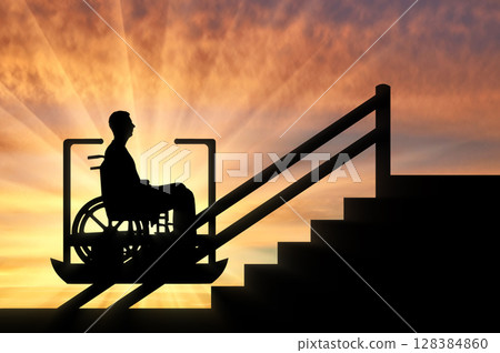 Concept disabled lift, elevator, handicap 128384860