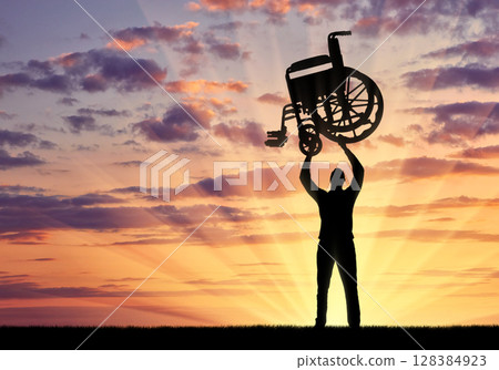 Concept of people defeating disease 128384923