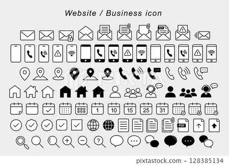 Website business smartphone icon 128385134