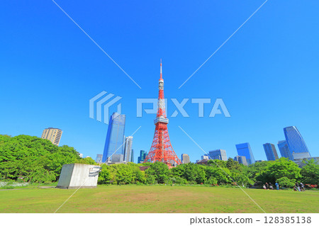 東京鐵塔和東京港區的新鮮綠地 128385138