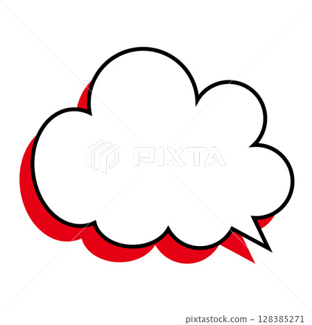 Simple speech bubble illustration - Fluffy 128385271