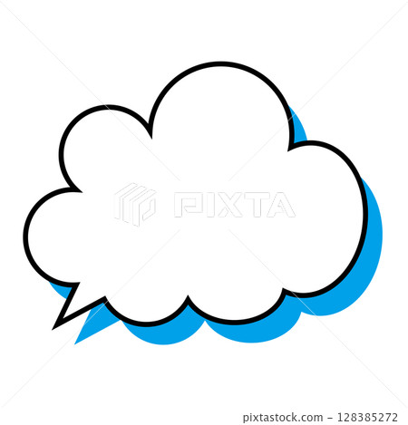 Simple speech bubble illustration - Fluffy 128385272